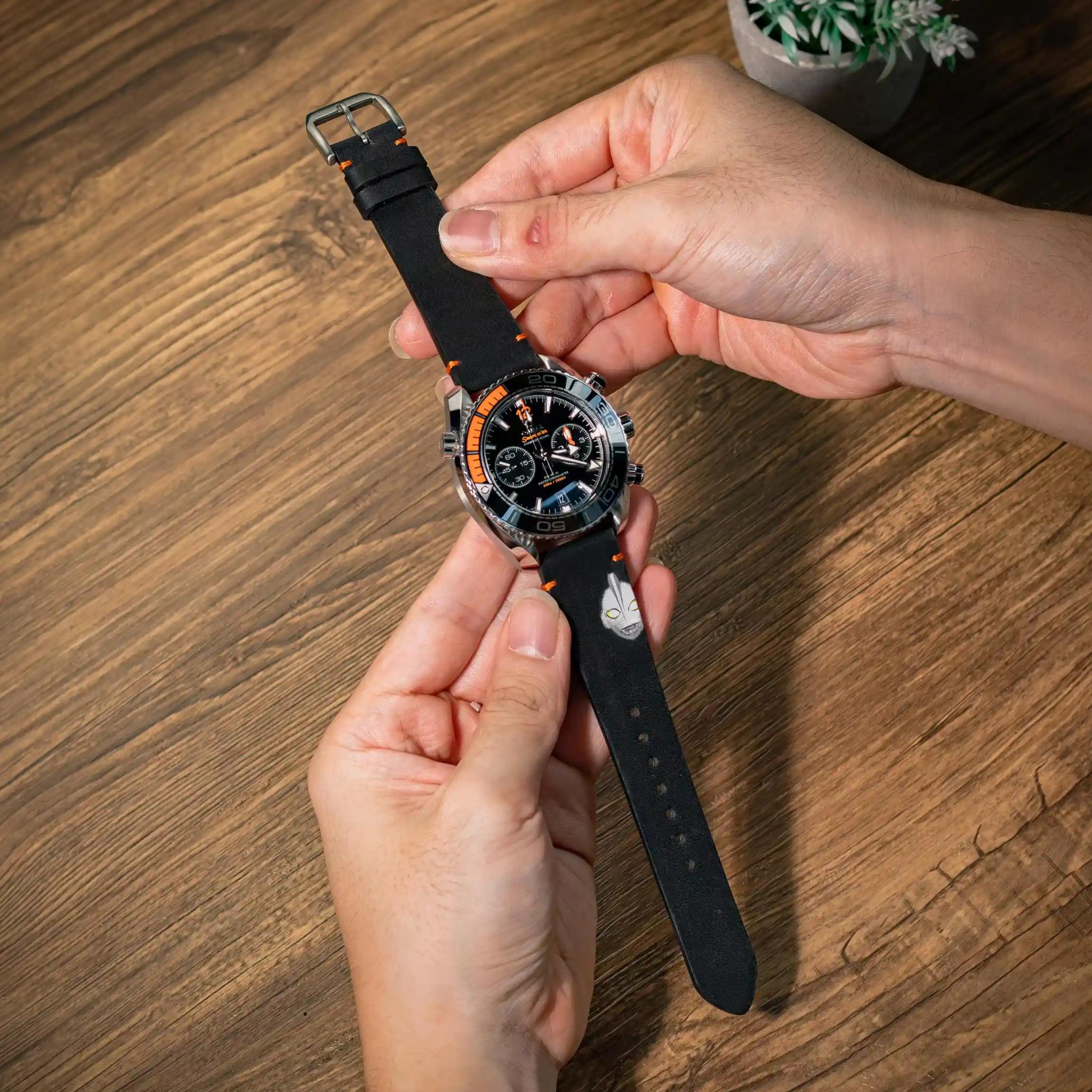 Minimalist Ultraman – Leather Watch Strap