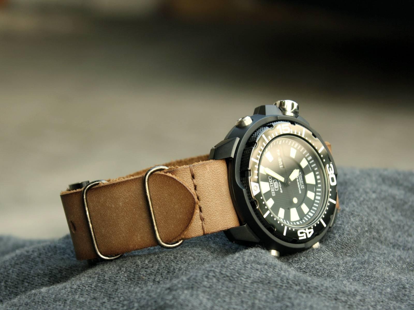 Tan Single Pass – Leather Watch Strap