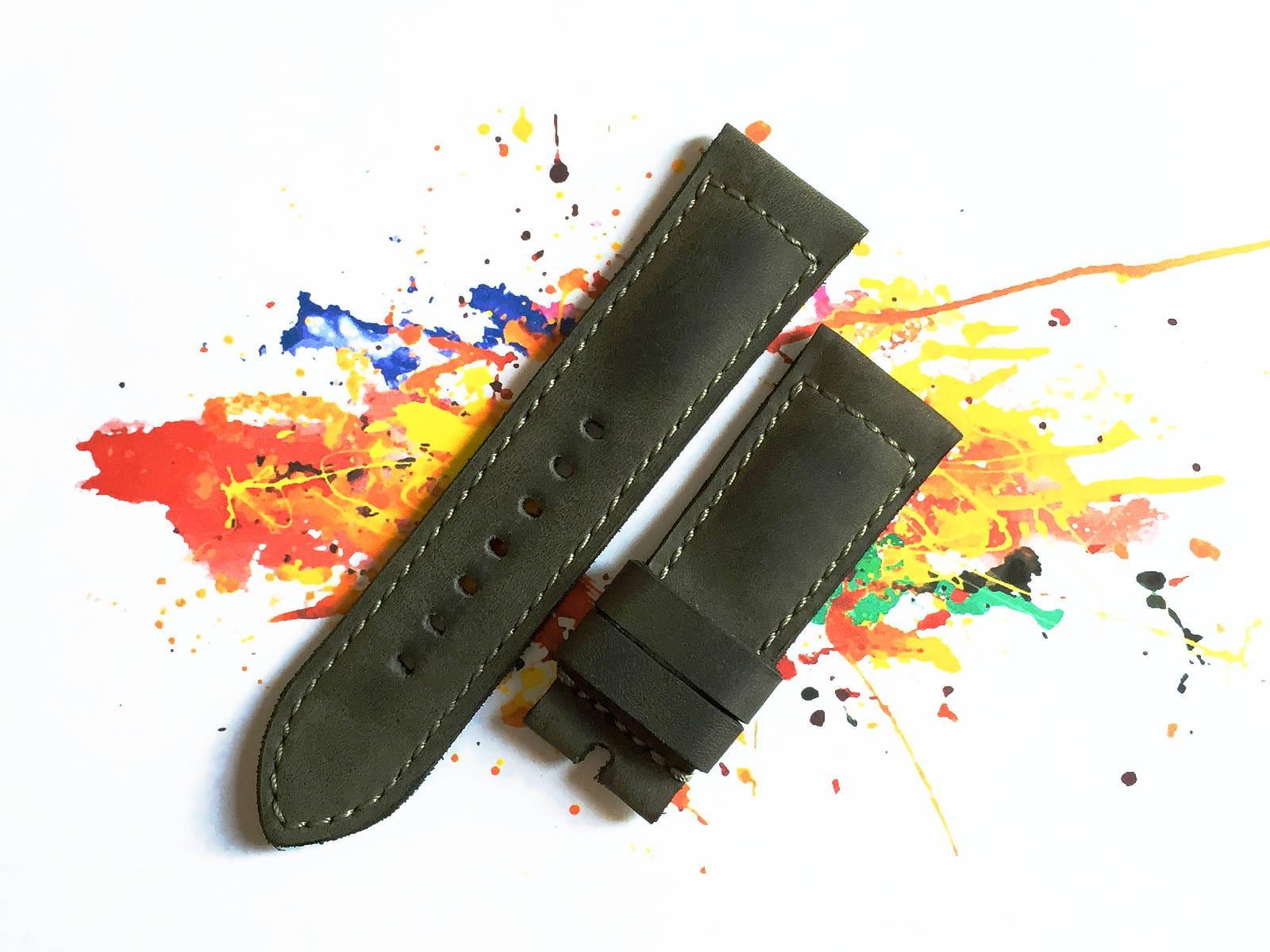 Jet Black – Leather Watch Strap