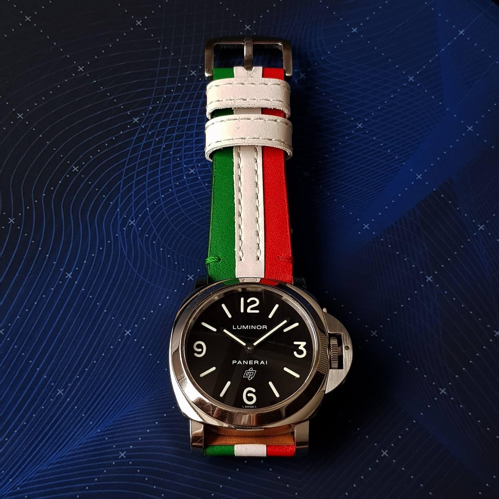 Threesome Italian Flag – Leather Watch Strap