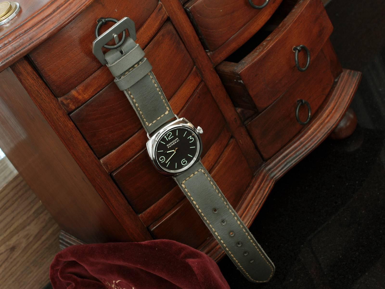 Simple Grey – Leather Watch Strap