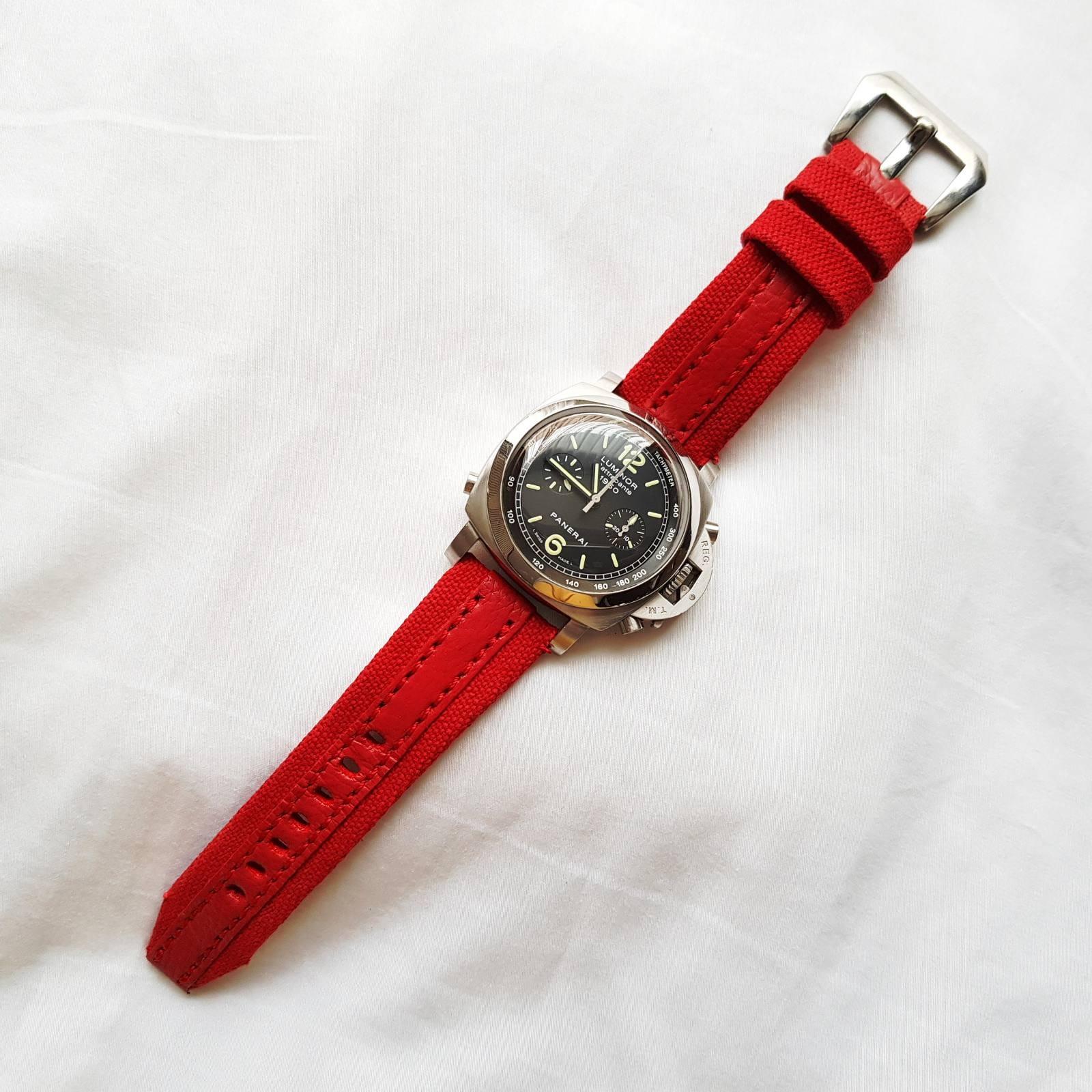 Threesome All-Red – Leather Watch Strap