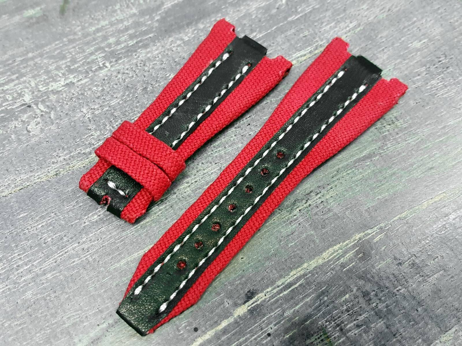 Threesome Red Black – Leather Watch Strap