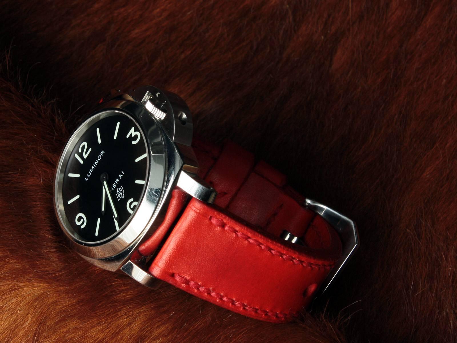 Vintage Red – Leather Watch Strap