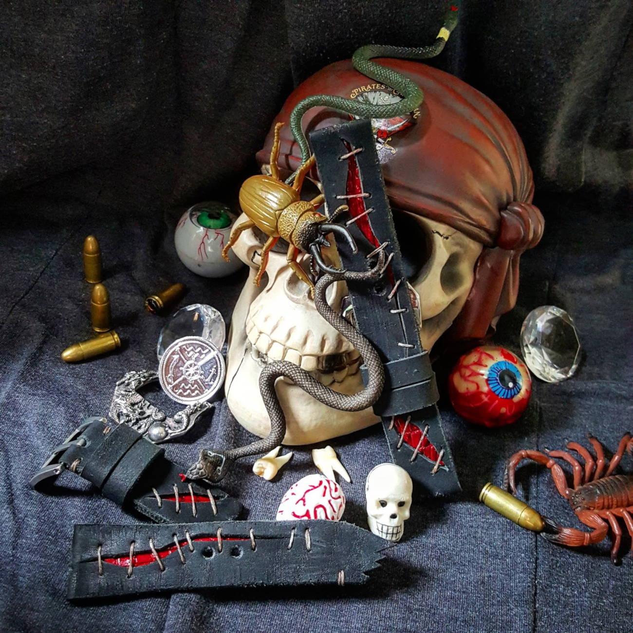 Black Halloween – Leather Watch Strap