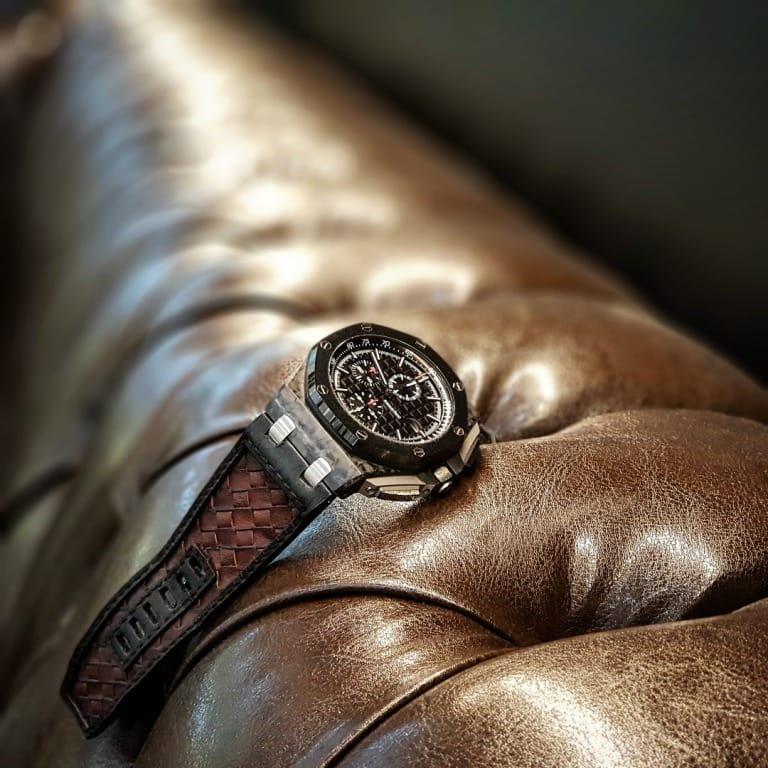 AP Leather Strap – Weaved 360 Black Brown