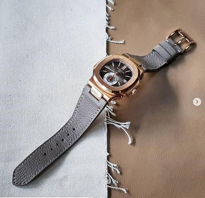 Pebble Stone Grey – Leather Watch Strap