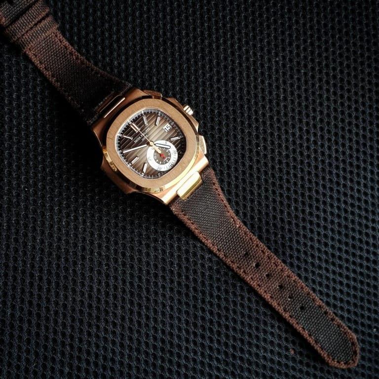 Two Tone Canvas Black Brown – Canvas Watch Strap