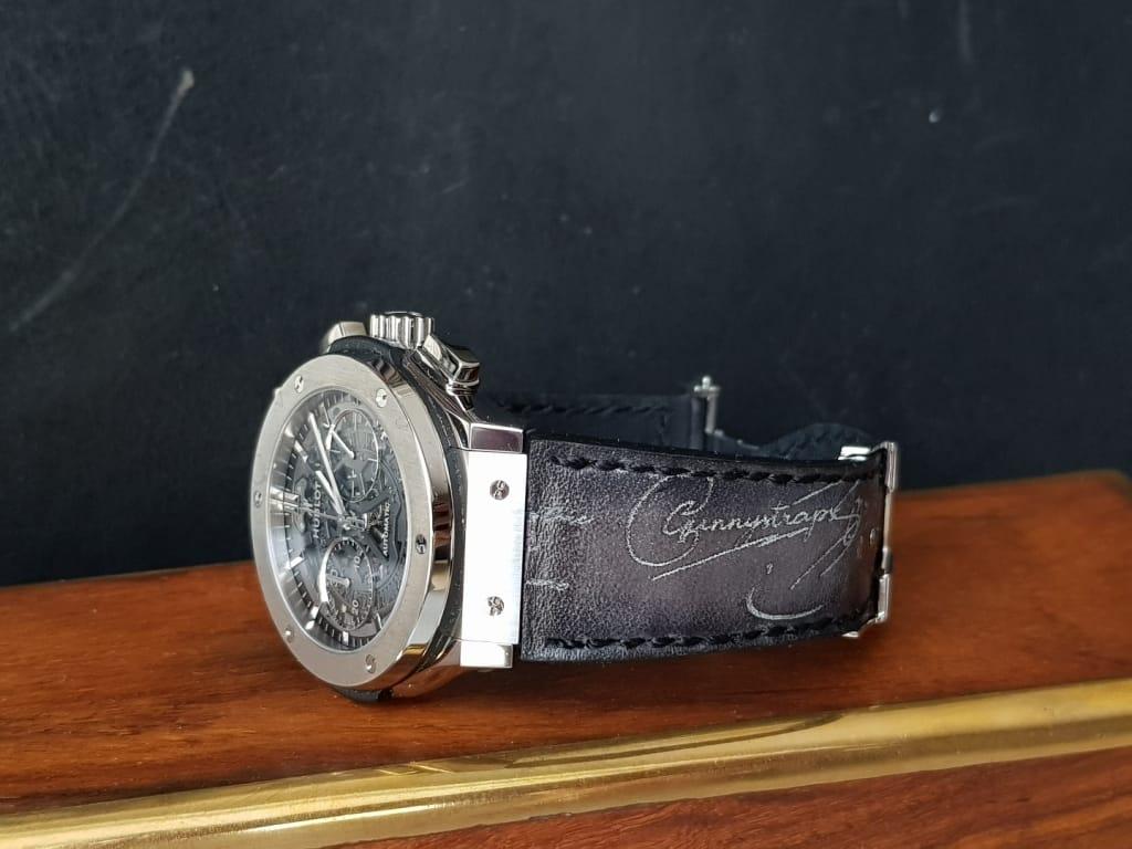 Ready Made – Black Patina with Silver Scritto Strap