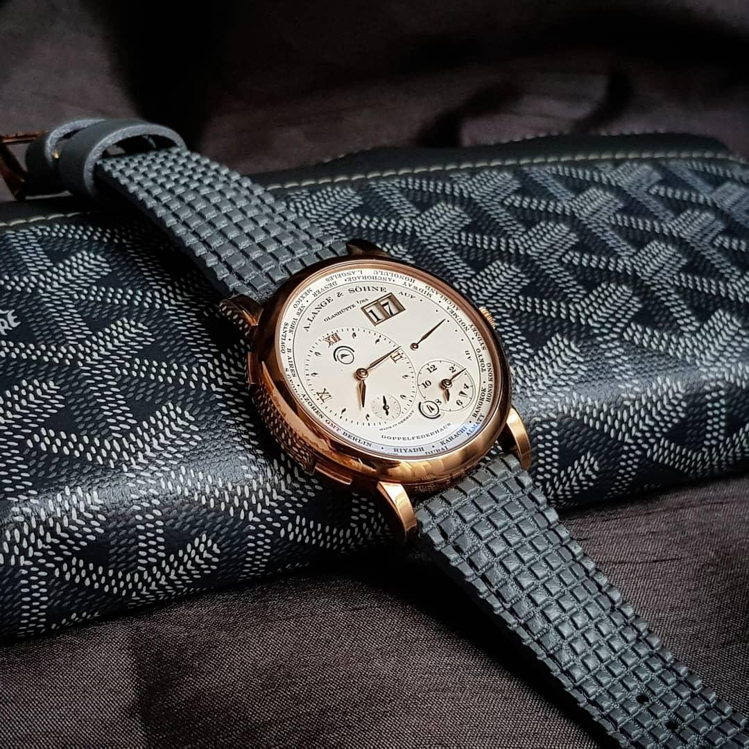 Extreme Chessboard Grey – Leather Watch Strap