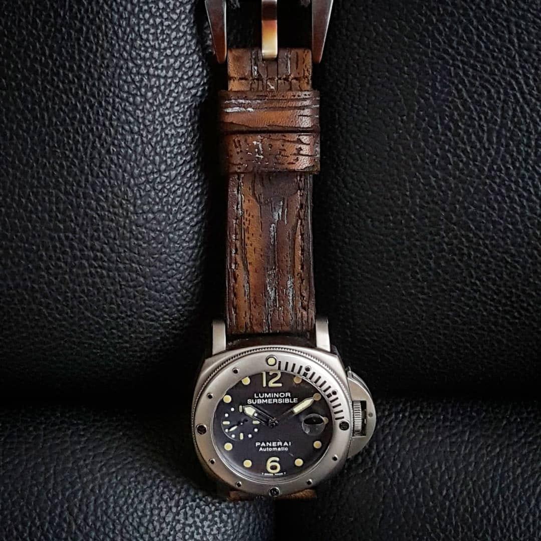 Wood #1 – Leather Watch Strap