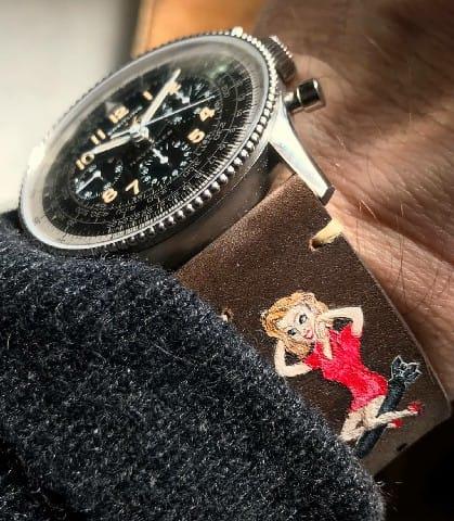 Minimalist Bomber Girl – Leather Watch Strap