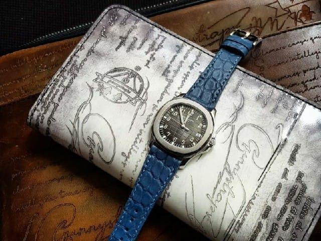 Airforce Blue Croco – Crocodile Watch Strap
