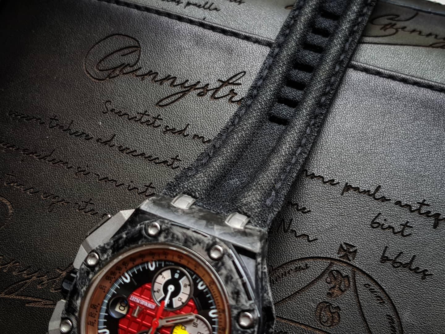 Double Muscular Vintage Black Canvas – Canvas Watch Strap