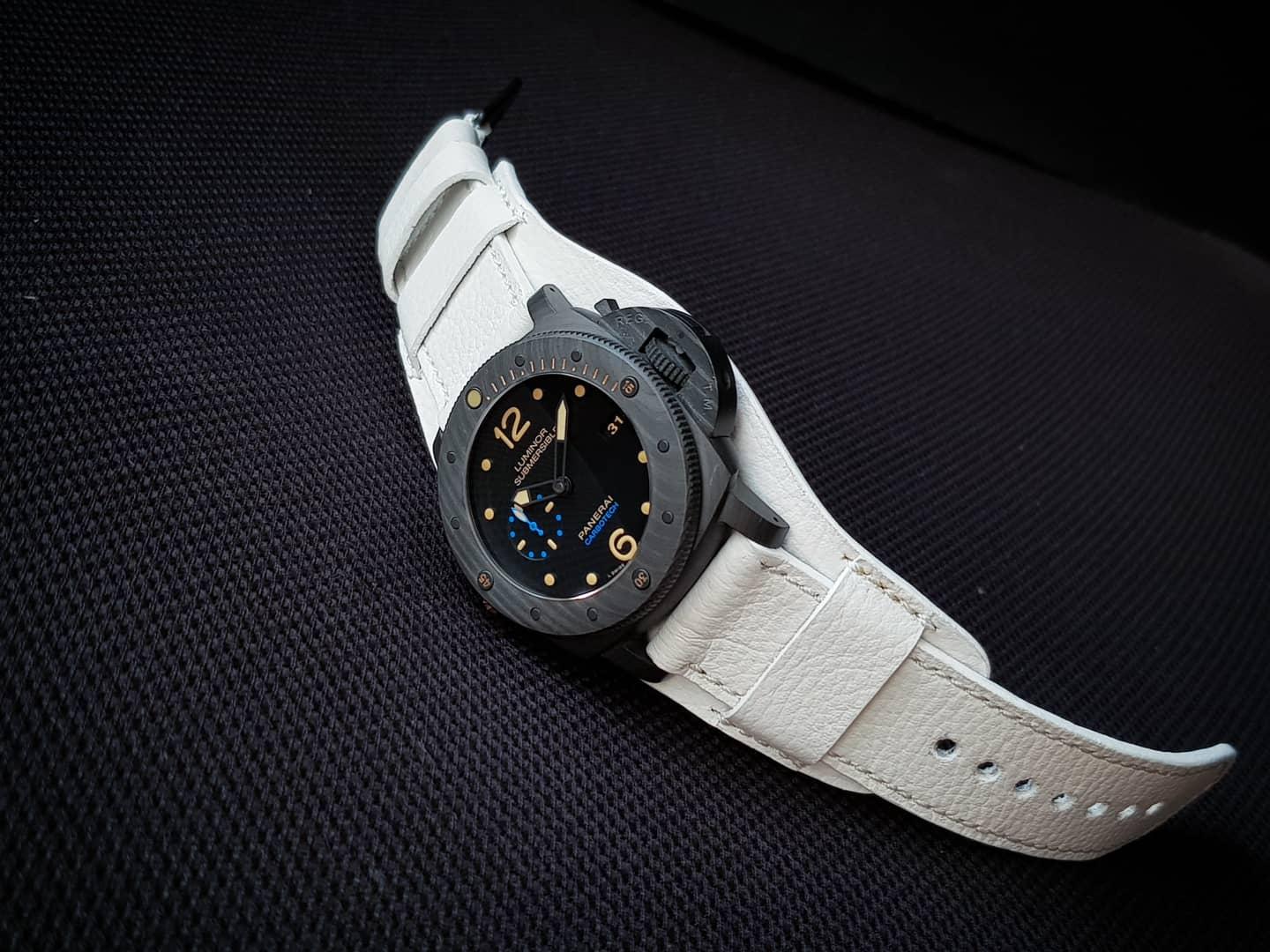 Bund 317 White – Leather Watch Strap