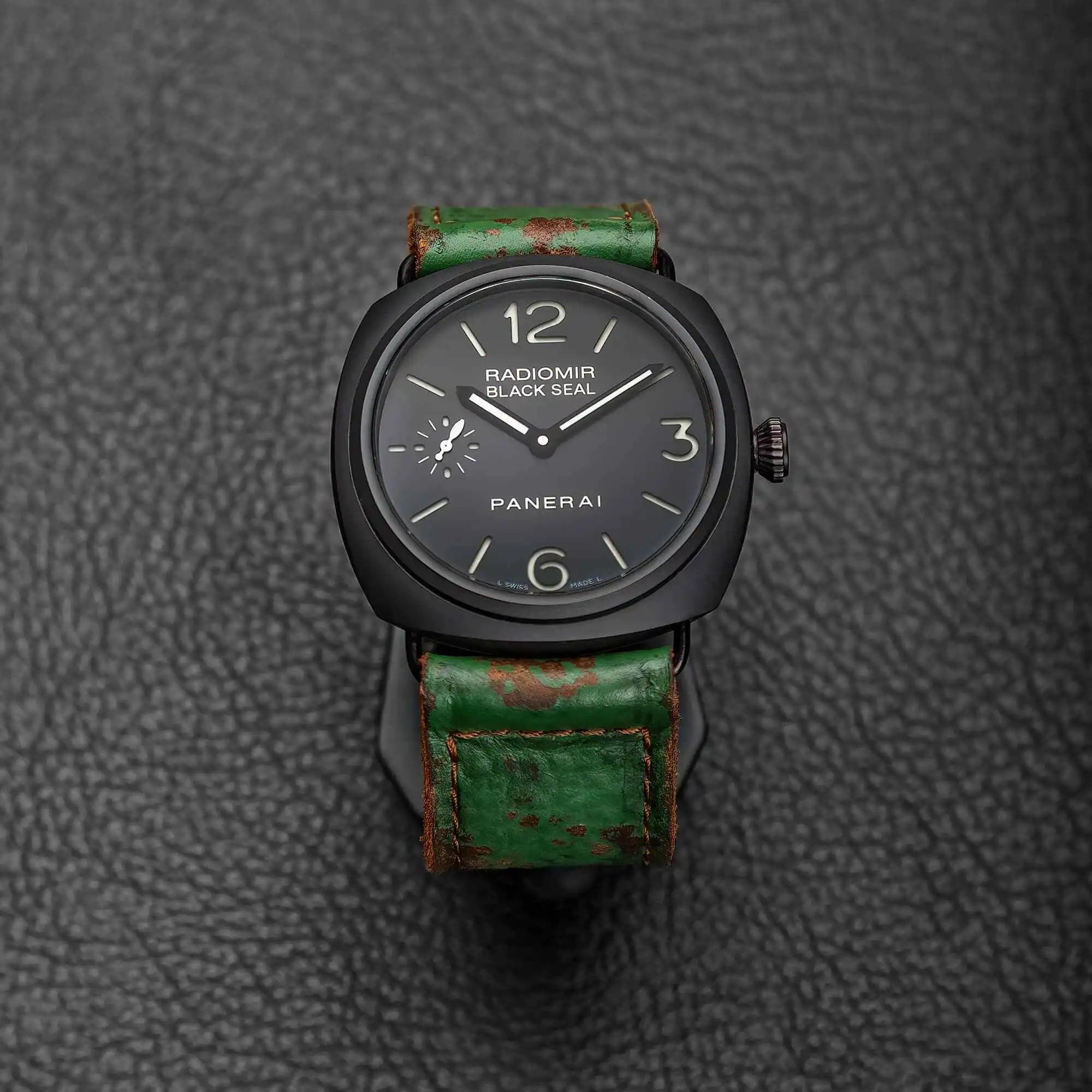 Green Coral – Leather Watch Strap