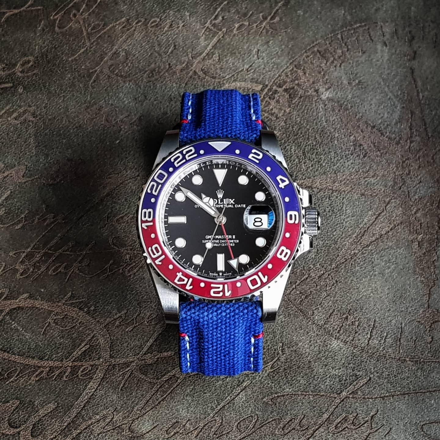 Canvas Pepsi Hook & Loop with Extreme Padded Style – Canvas Watch Strap