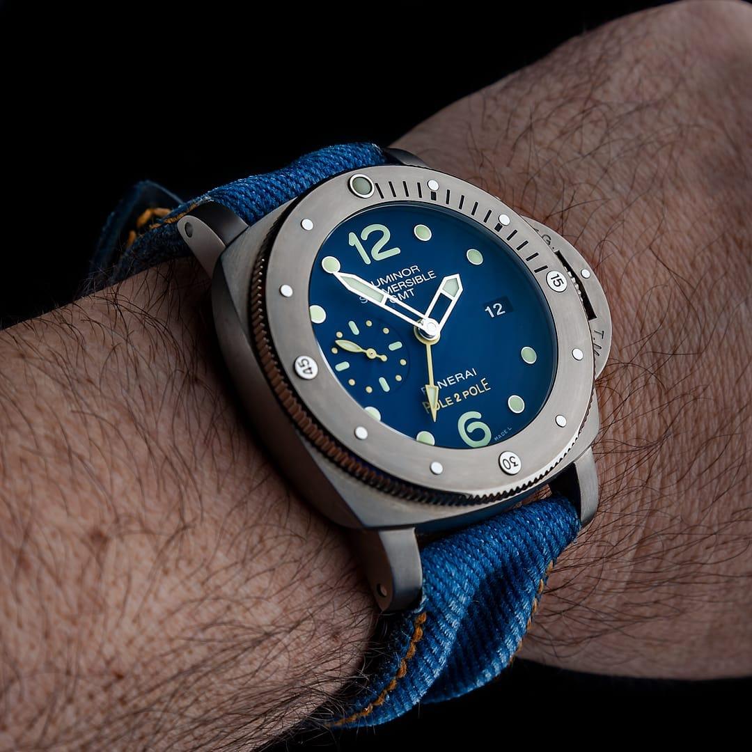 Double Muscular Vintage Blue Canvas – Canvas Watch Strap