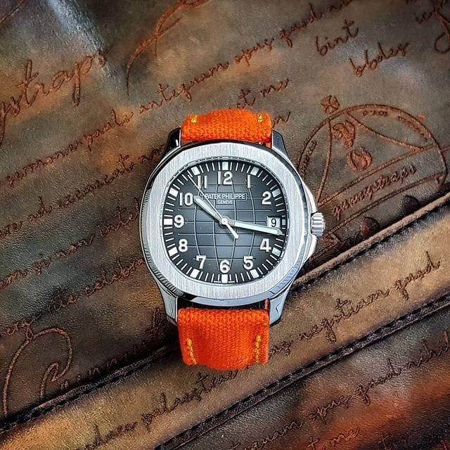 Canvas Orange Hook & Loop with Extreme Padded Style – Canvas Watch Strap
