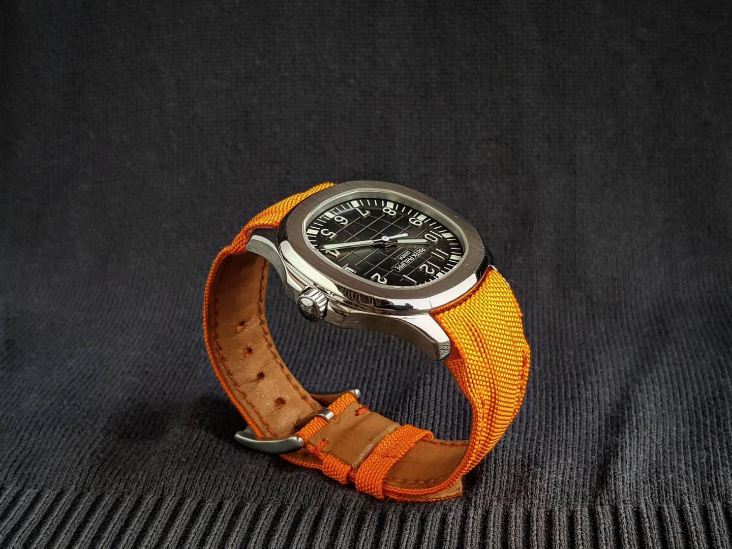 Patek Philippe Canvas Strap – Orange Kevlar Canvas