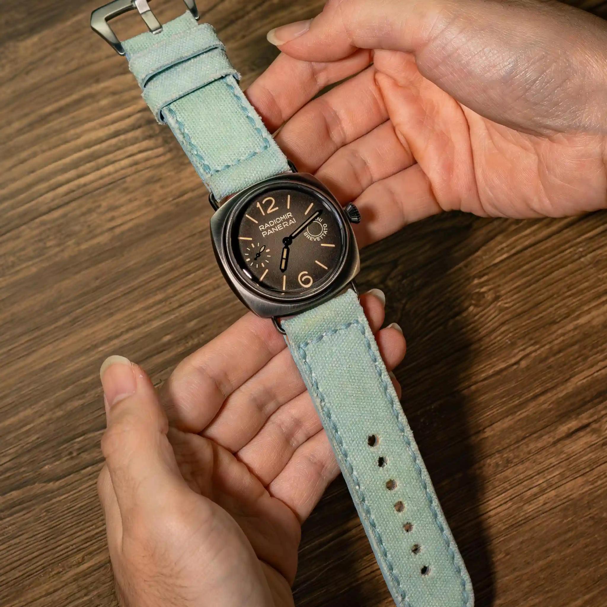 Canvas Cyan No. 5 – Canvas Watch Strap