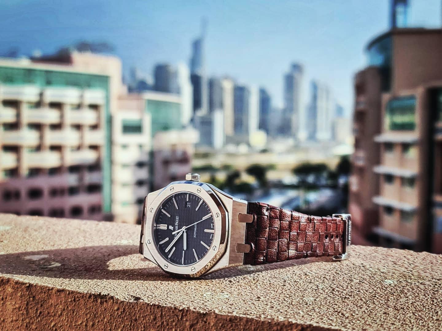 Weaved 360 Dark Brown – Leather Watch Strap