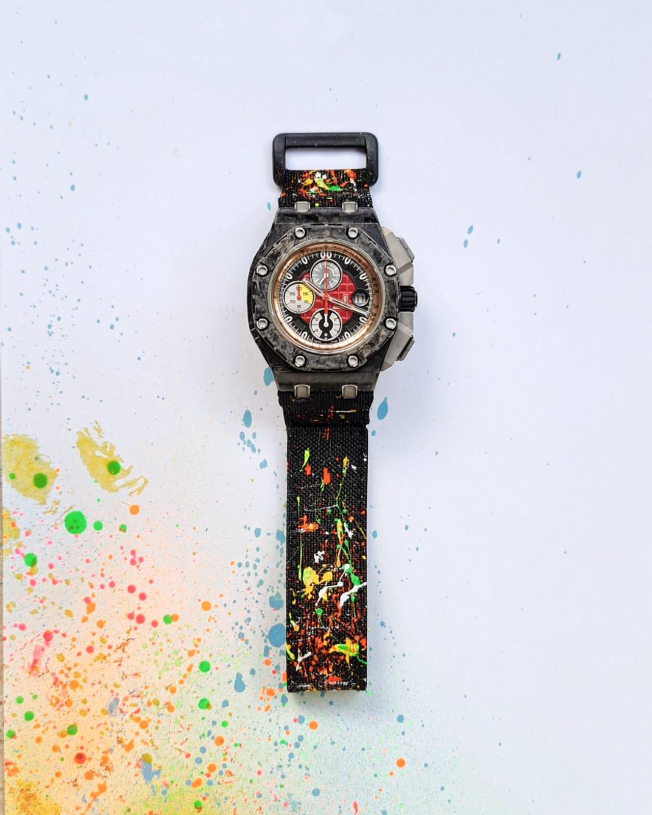AP Canvas Strap – Moonsplat with Hook & Loop