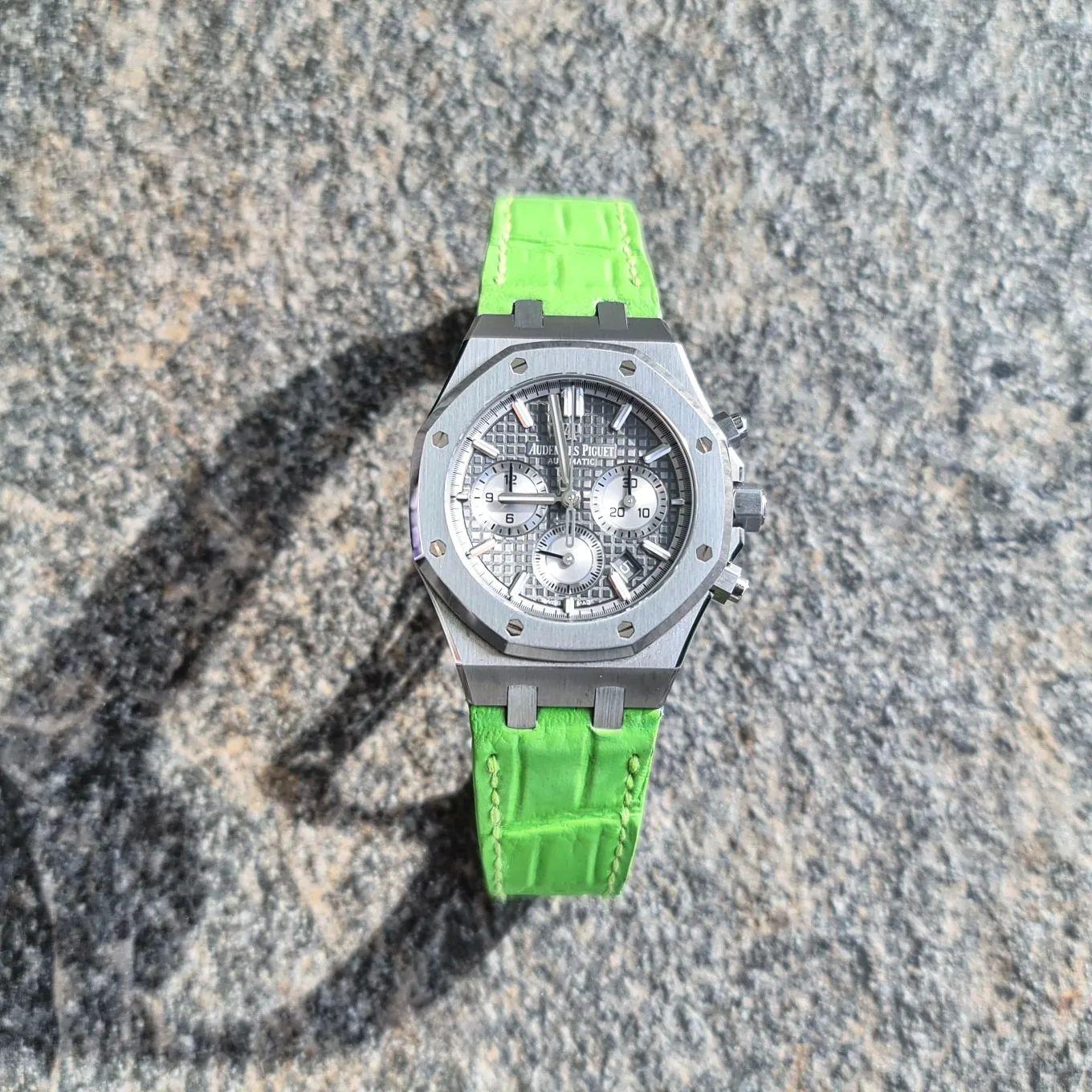 Neon Green Croco – Crocodile Watch Strap