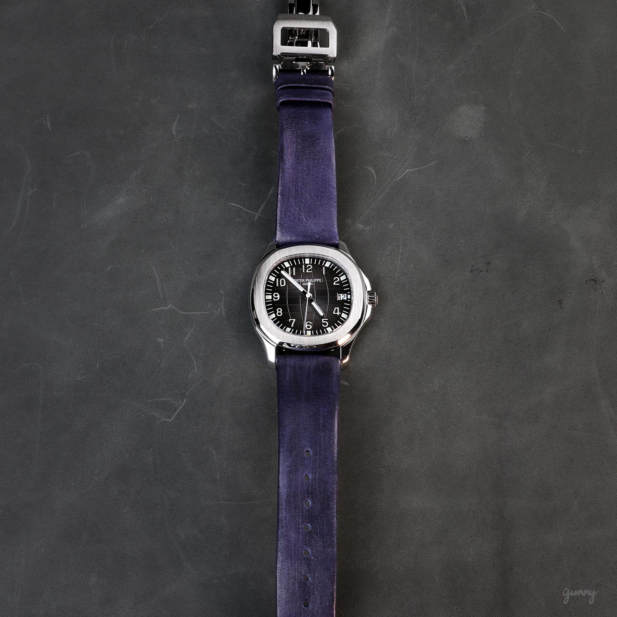 Satin Purple – Leather Watch Strap