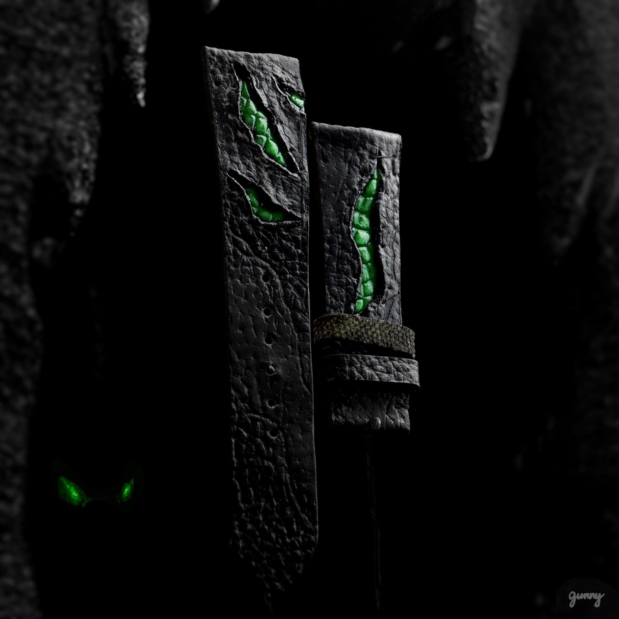 Godzilla Green – Leather Watch Strap