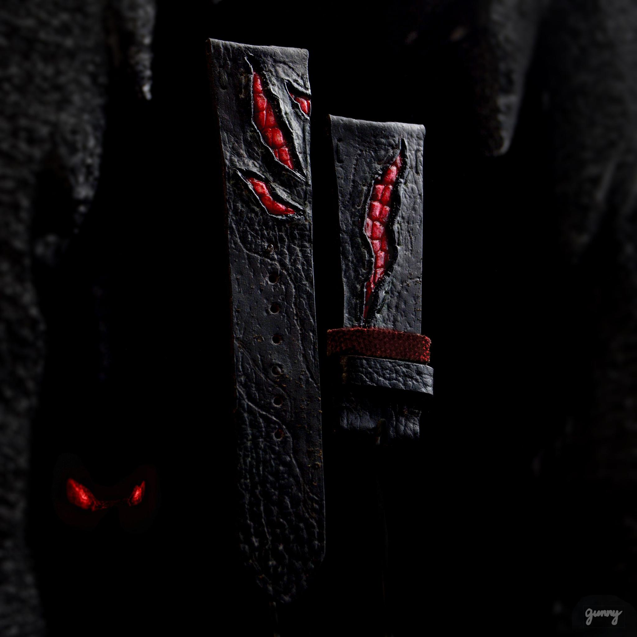 Godzilla Red – Leather Watch Strap