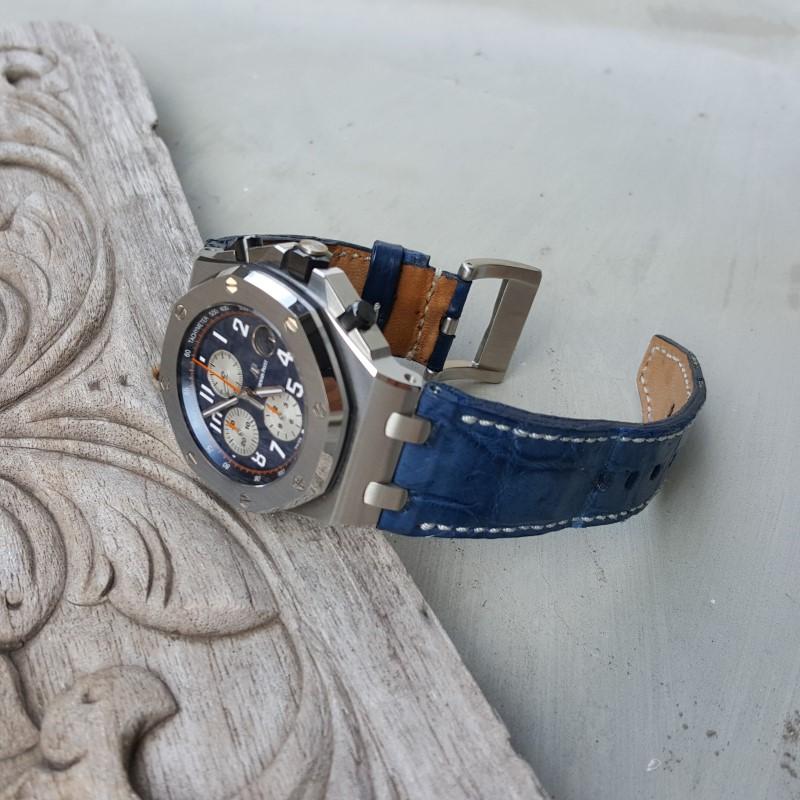 AP Crocodile Strap – Royal Blue Croco