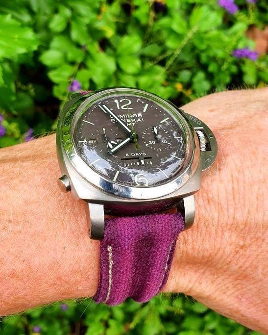 Panerai Canvas Strap – Double Muscular Vintage Burgundy