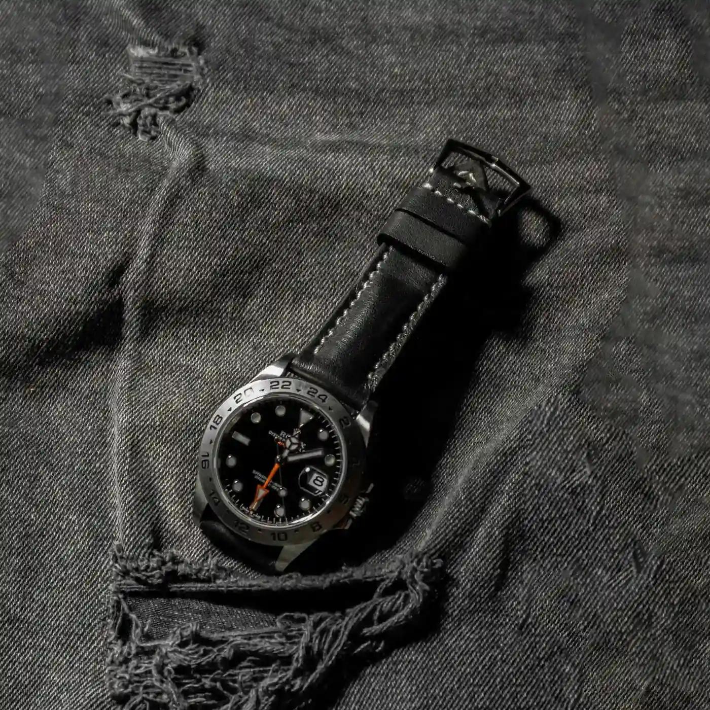 Rolex Leather Strap – Black Padded