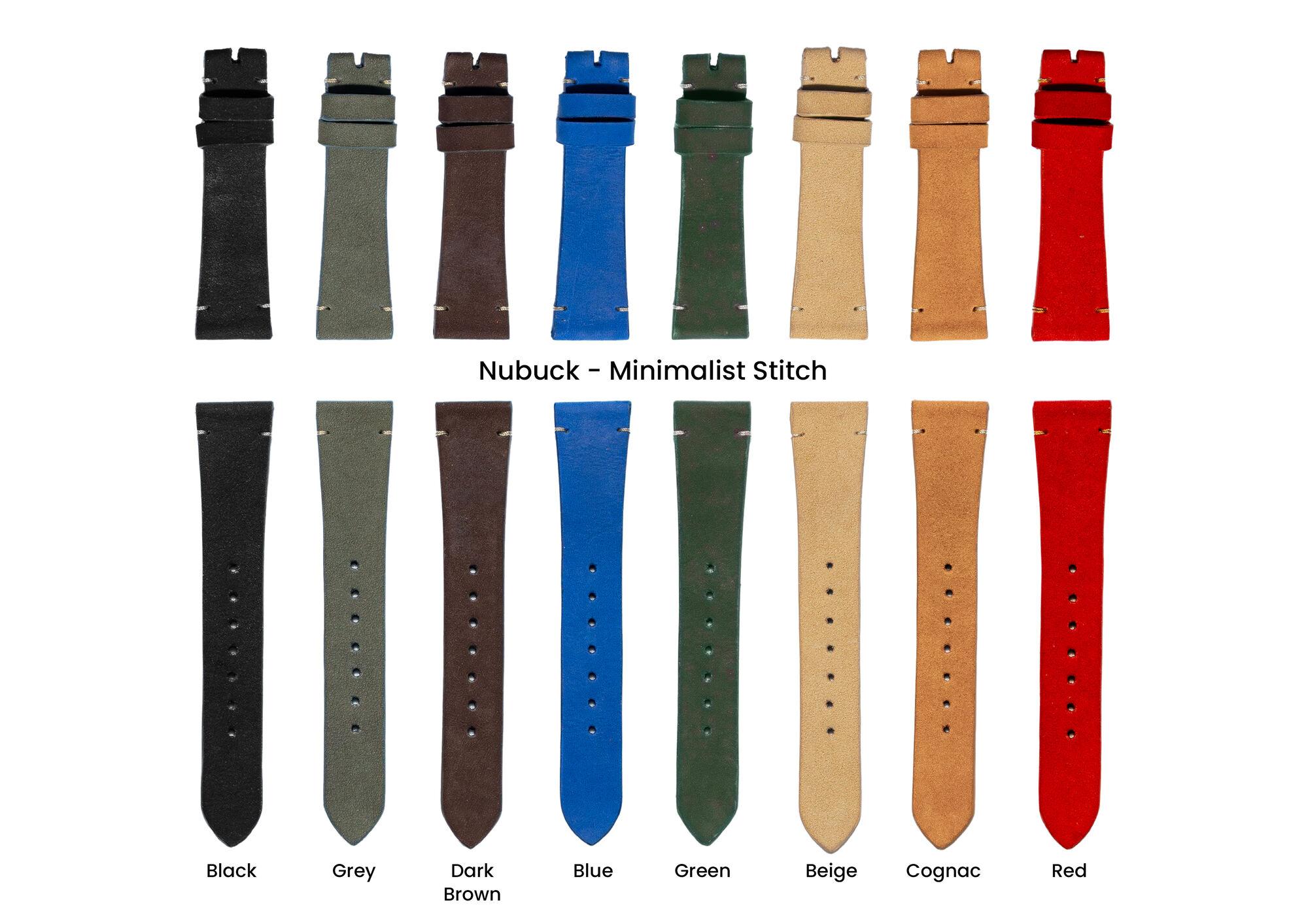 Nubuck with Minimalist Stitch – Leather Watch Strap