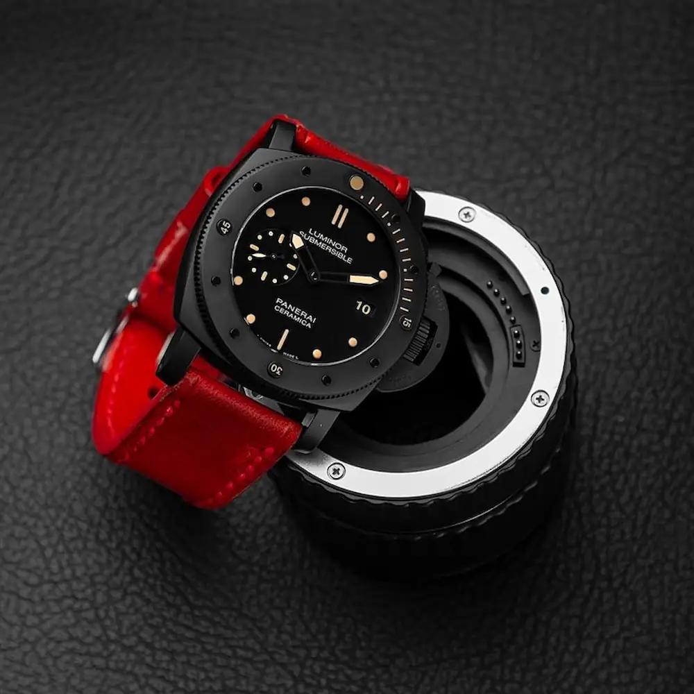 Panerai Leather Strap – Vintage Red