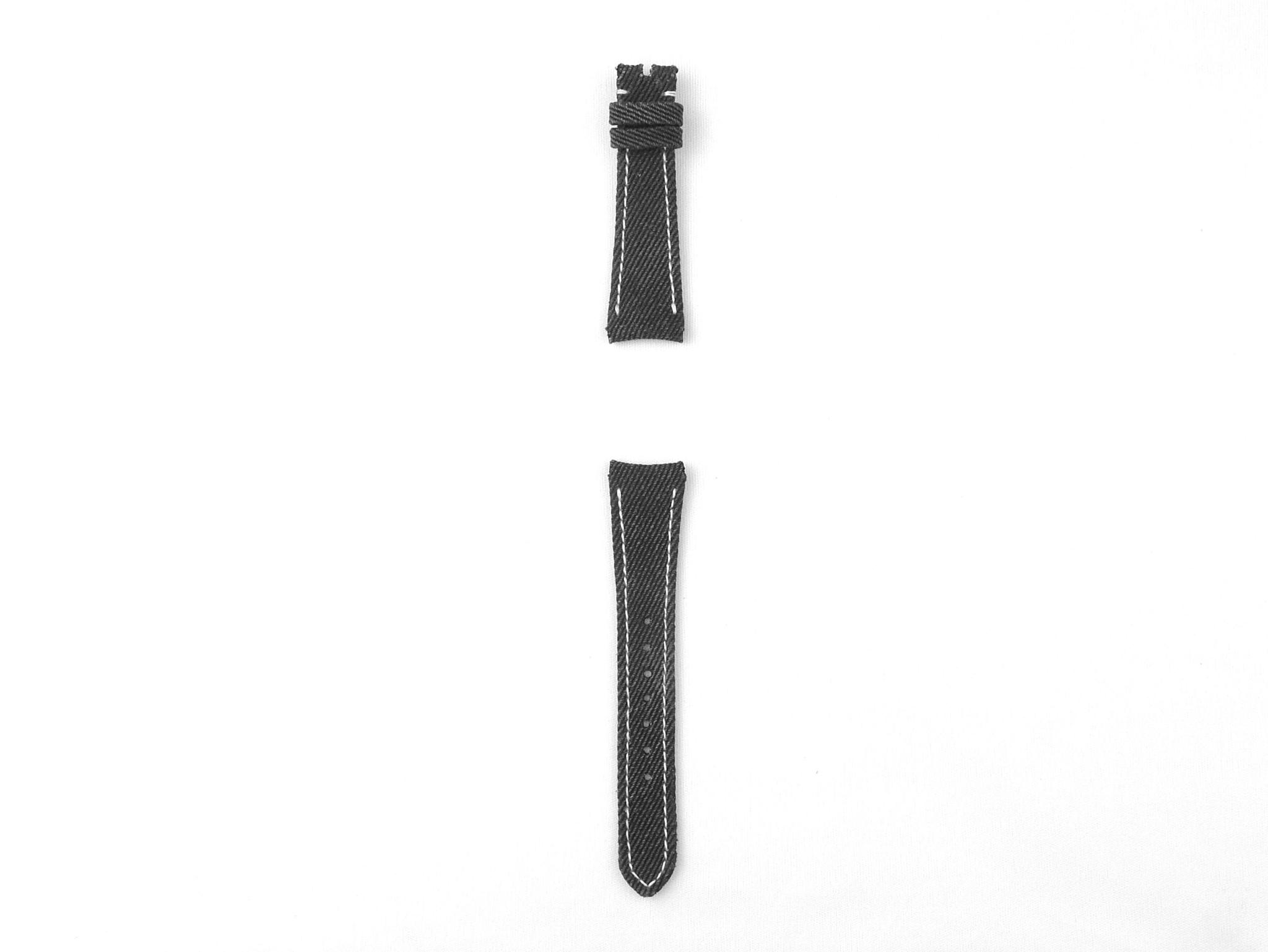 Omega Canvas Strap – Black Denim