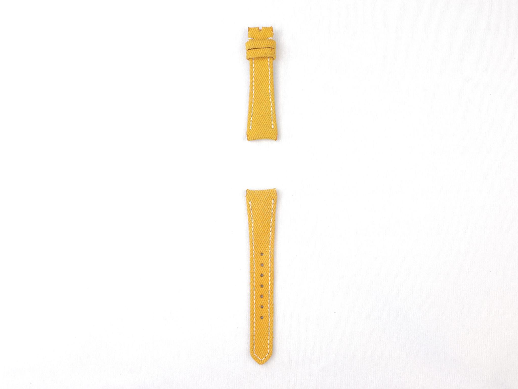 Omega Canvas Strap – Yellow Denim
