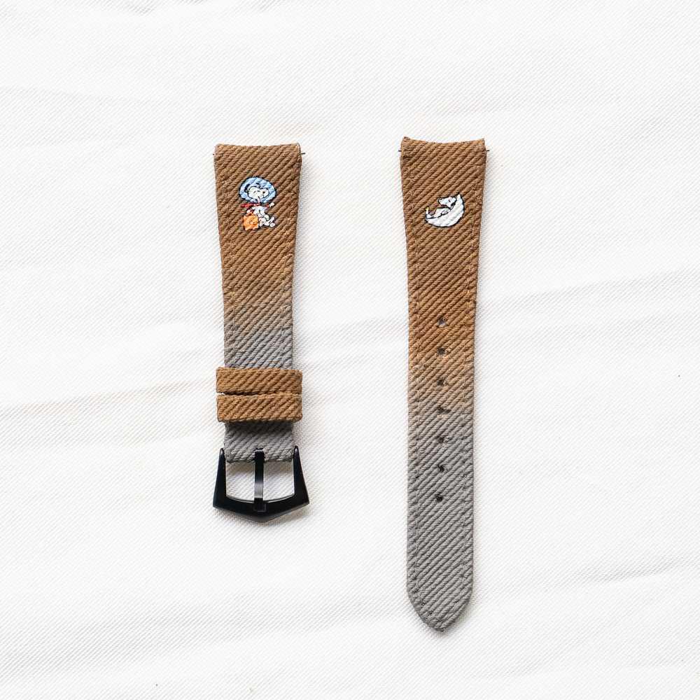 Two Tone Brown Grey Denim Snoopy – Denim Watch Strap
