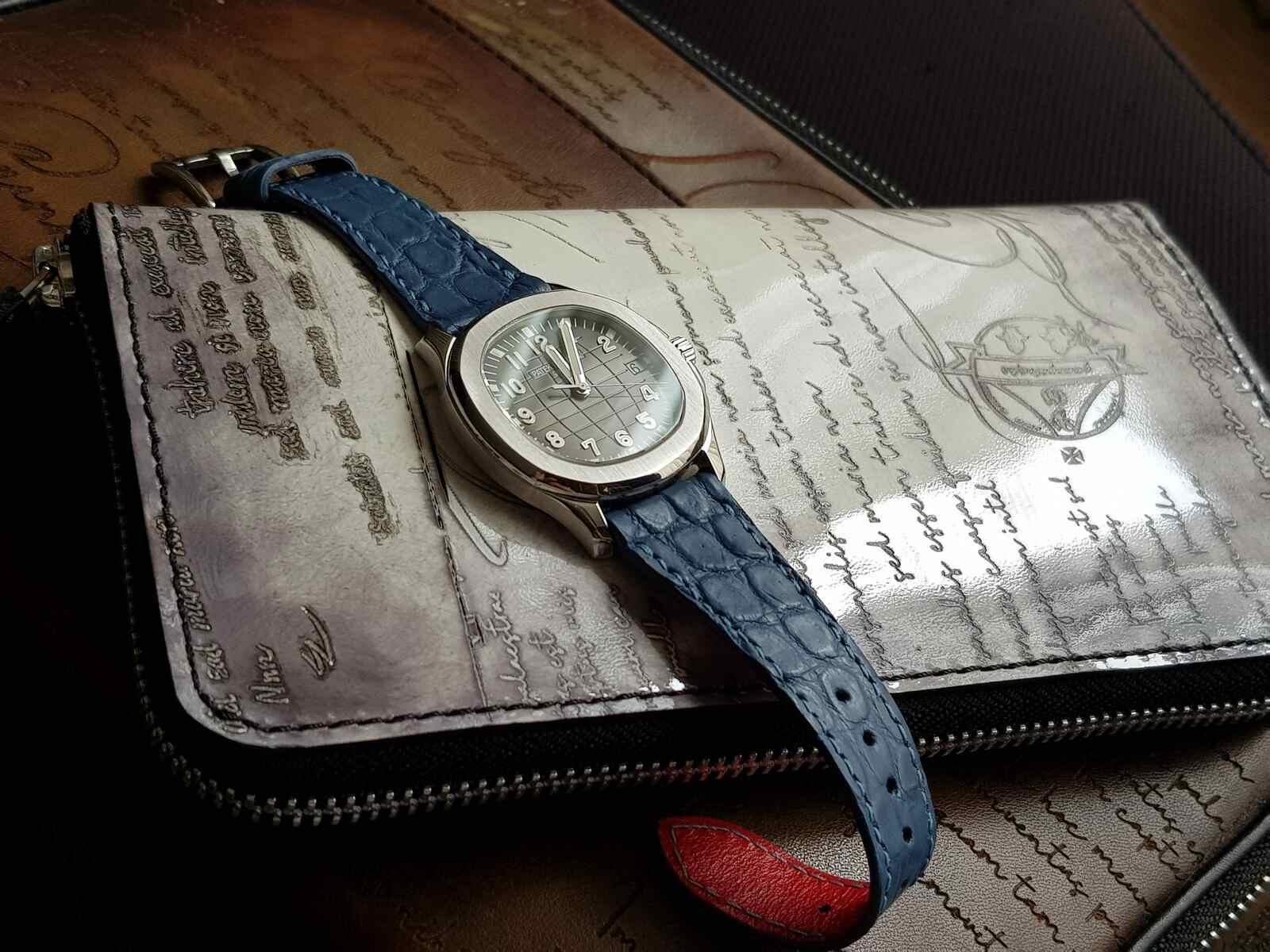 Patek Crocodile Strap – Airforce Blue Croco