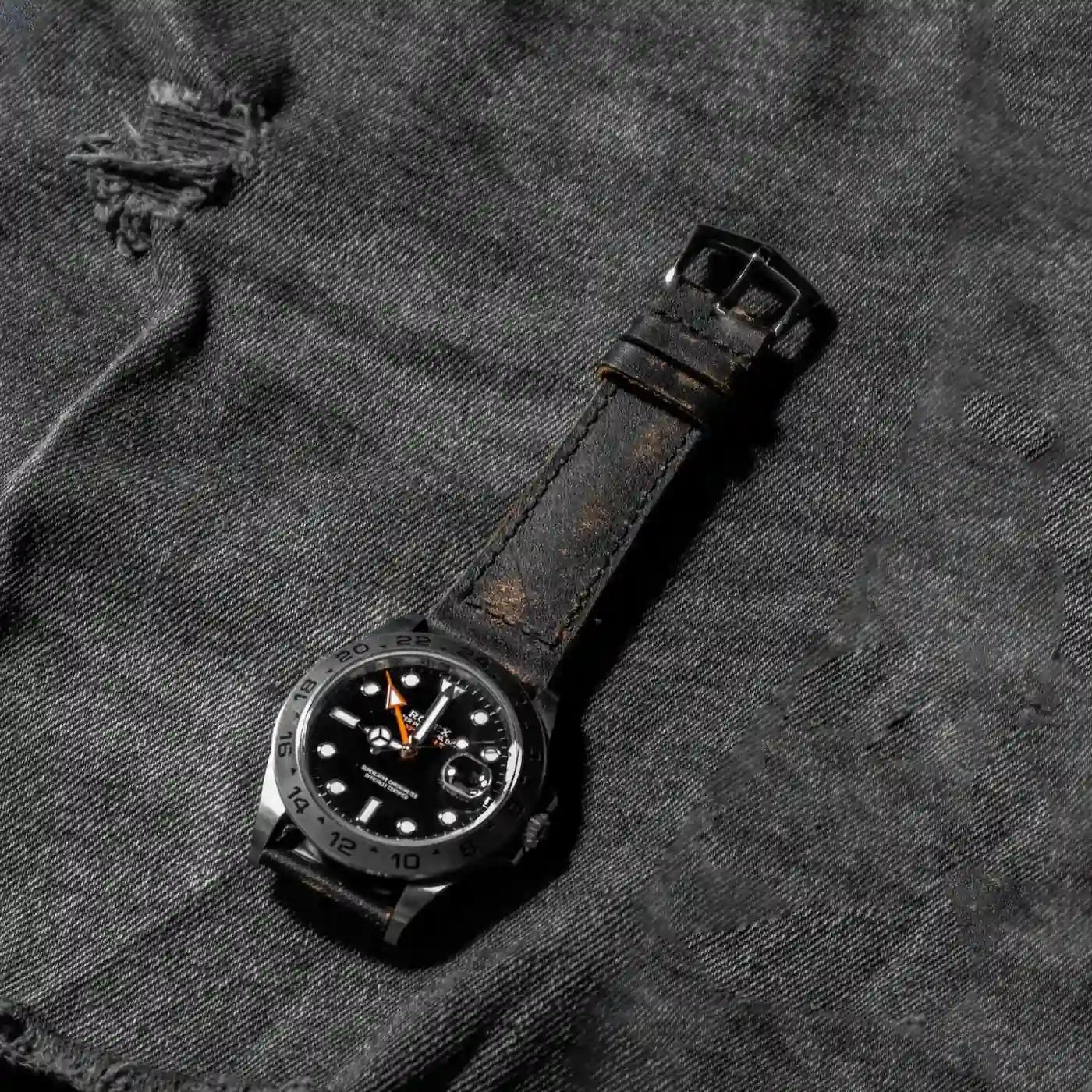 Rolex Leather Strap – Mission Possible Black