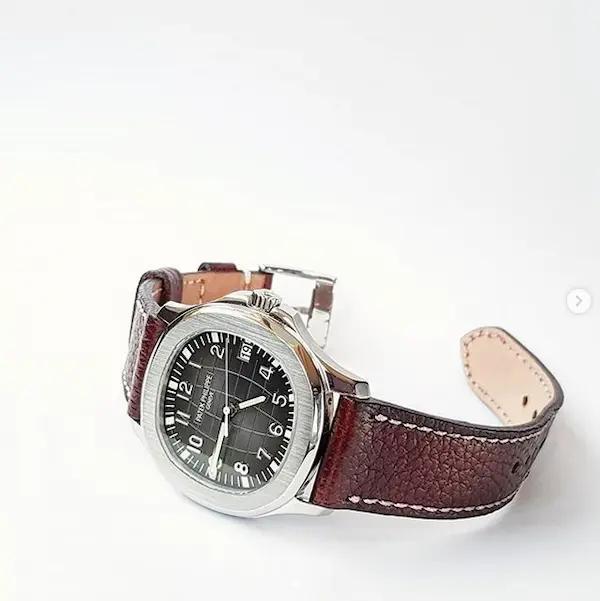 jkw-leather-strap-on-patek-philippe-aquanaut-made-by-Gunny-Straps