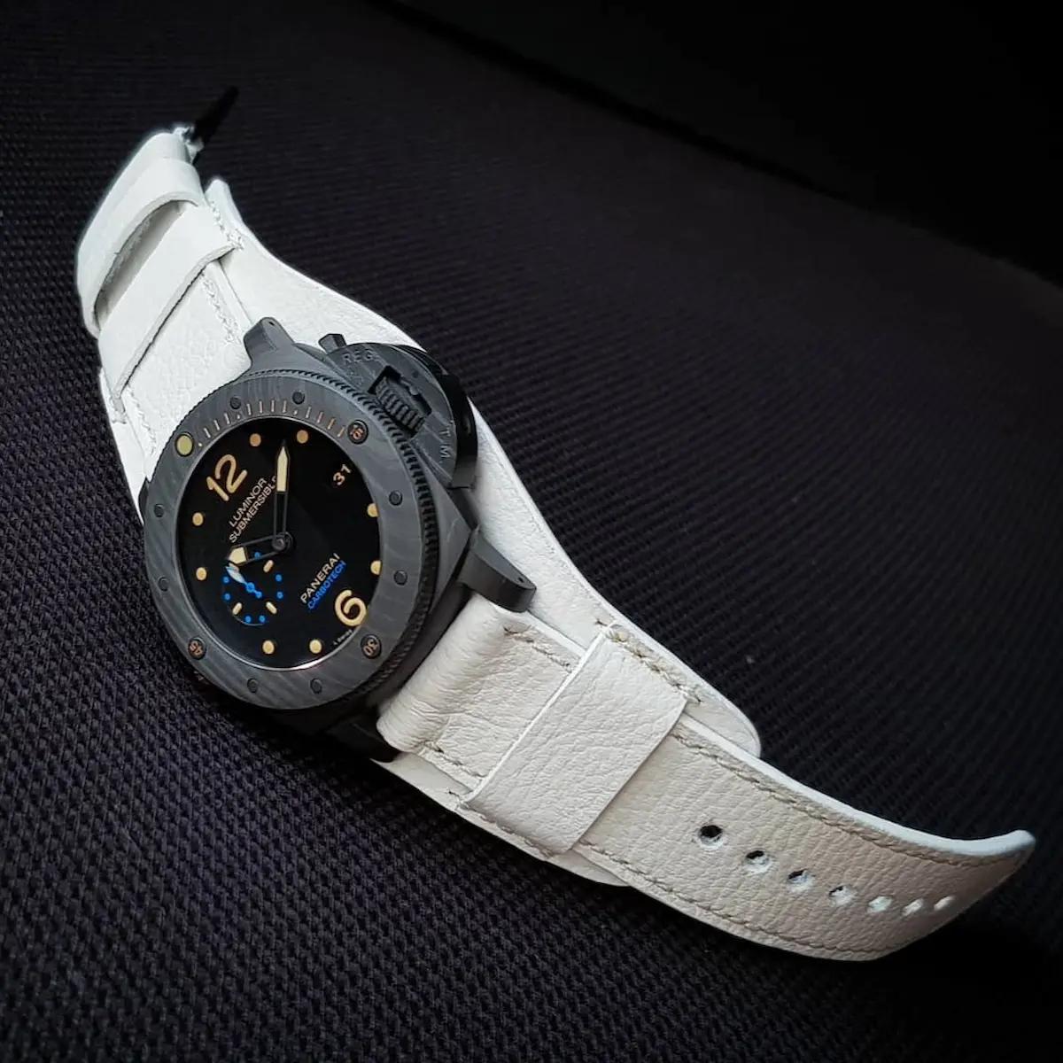 Panerai Leather Strap – Bund 317 White for Panerai