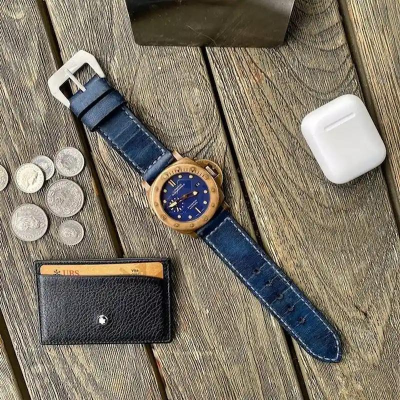 Panerai Leather Strap – Arillo Blue