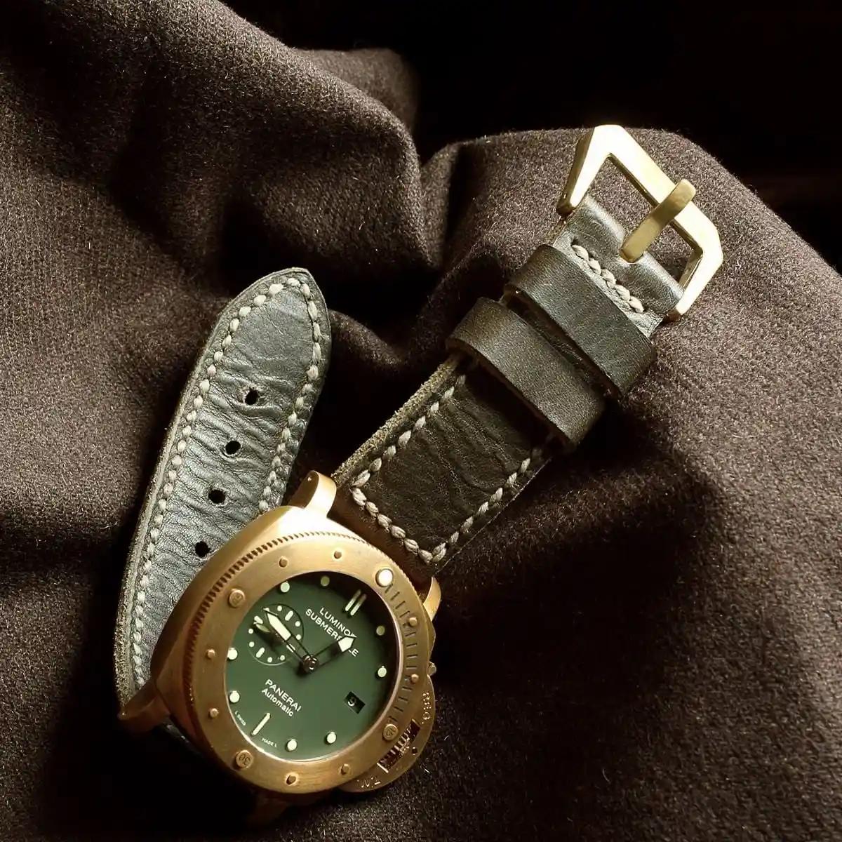Panerai Leather Strap – Bronze