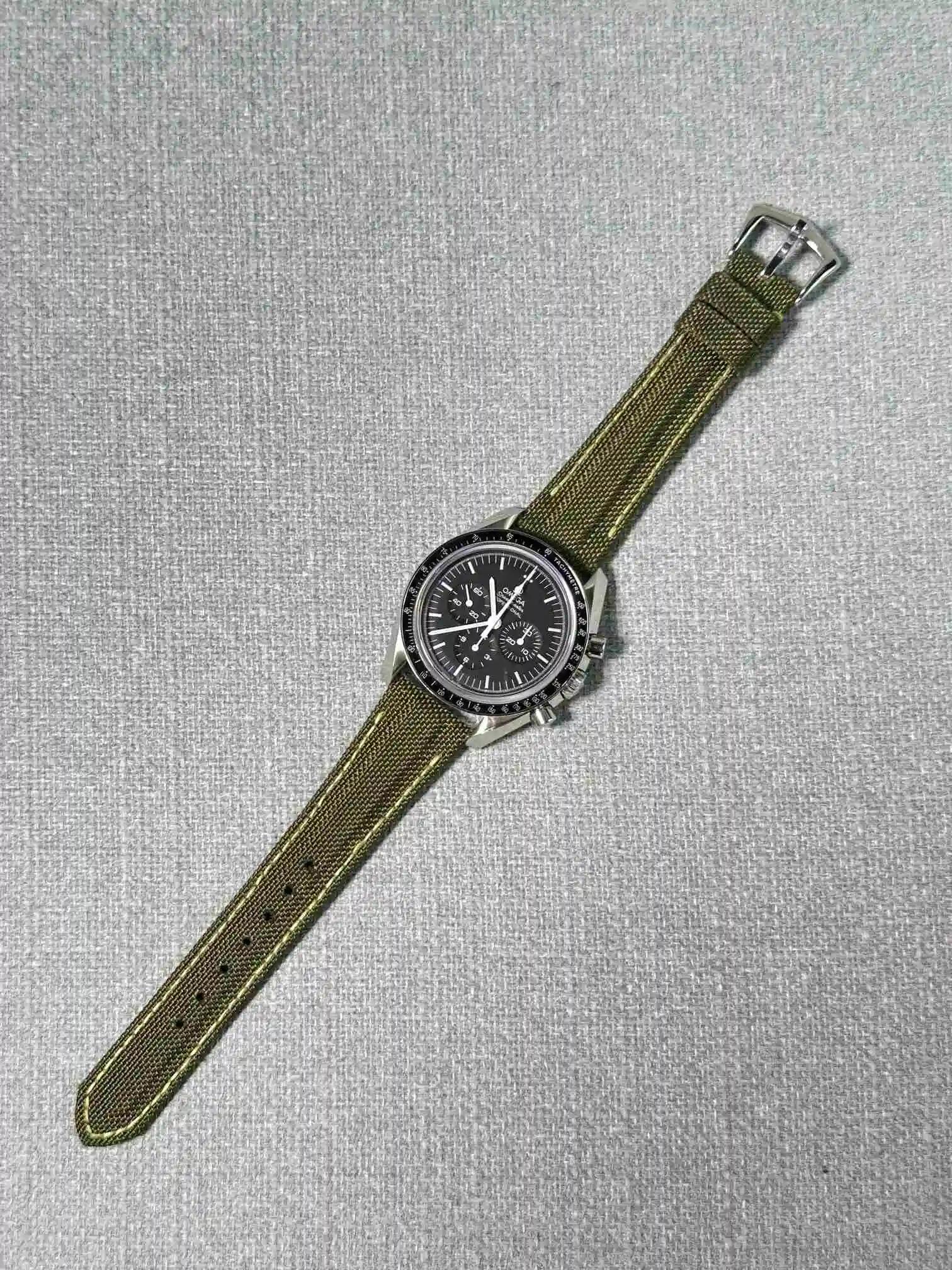 Omega Canvas Strap – Kevlar Army Green