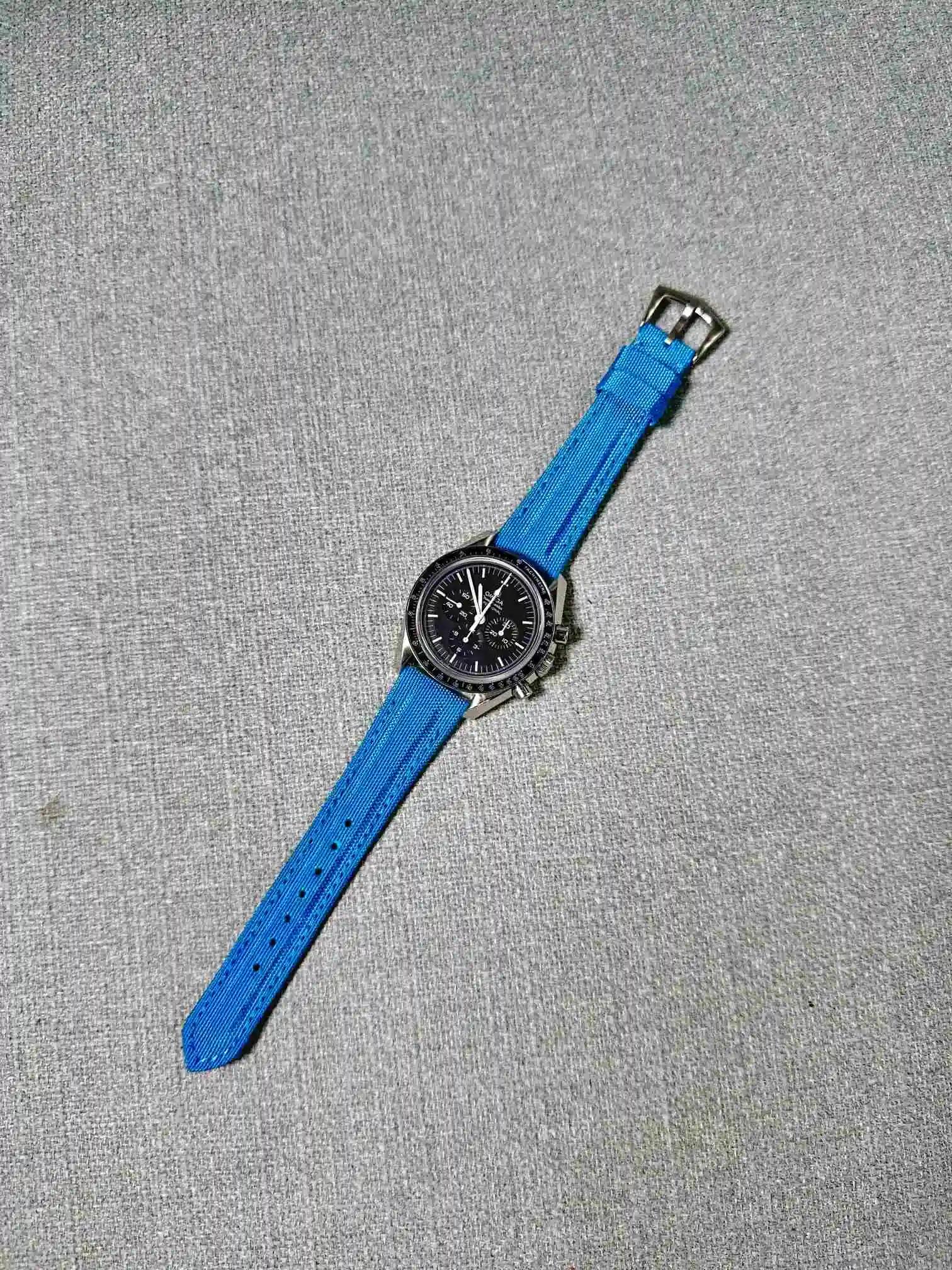 Omega Canvas Strap – Kevlar Cyan