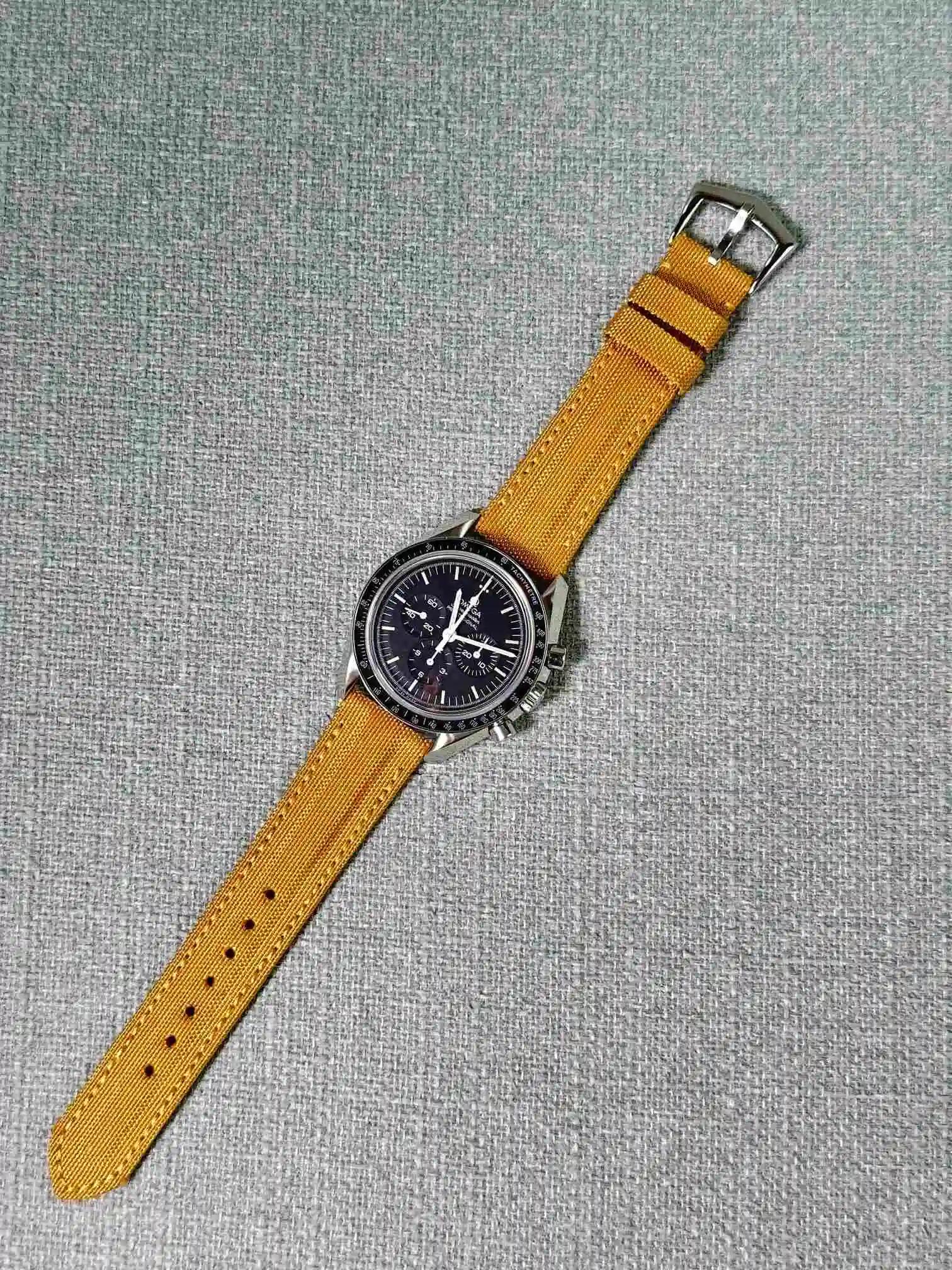 Omega Canvas Strap – Kevlar Mustard