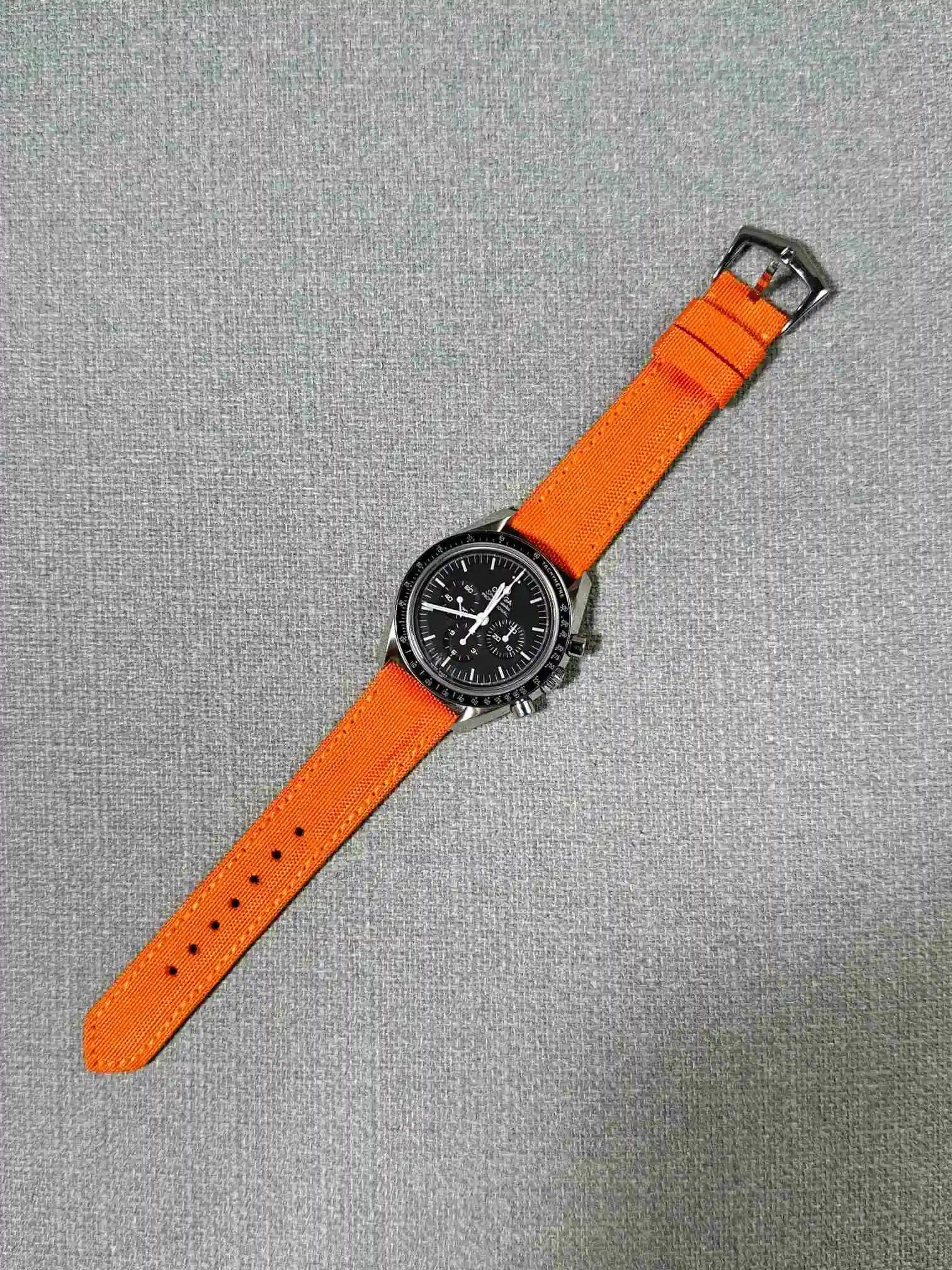 Omega Canvas Strap – Kevlar Orange