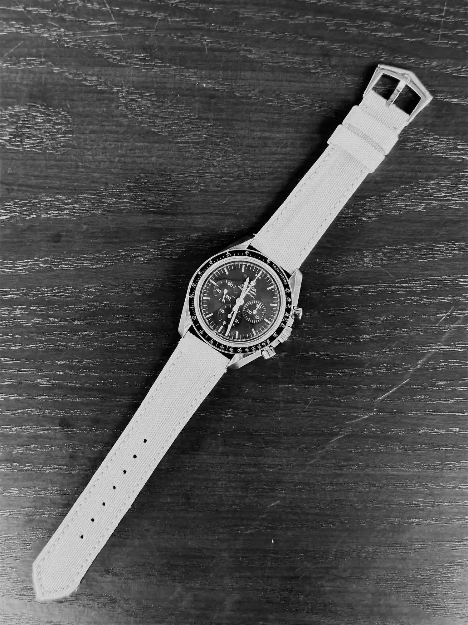 Omega Canvas Strap – Kevlar White
